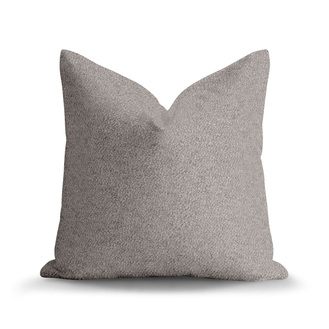 Solid Plain Boucle Throw Pillow - Summer Pewter