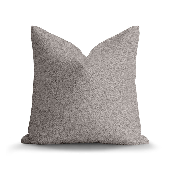 Solid Plain Boucle Throw Pillow - Summer Pewter