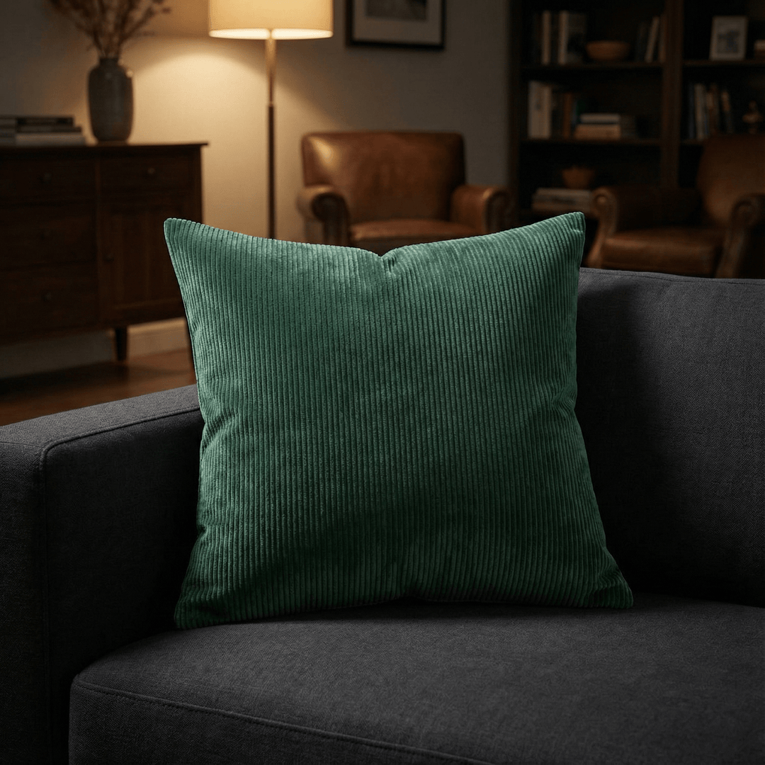Solid Plain Corduroy Throw Pillow