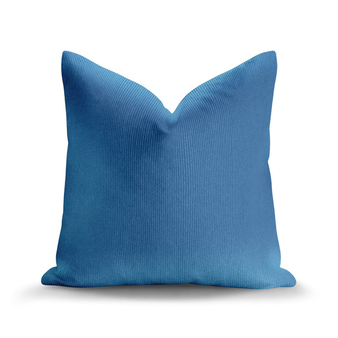 Solid Plain Corduroy Throw Pillow - Regale Azzurra