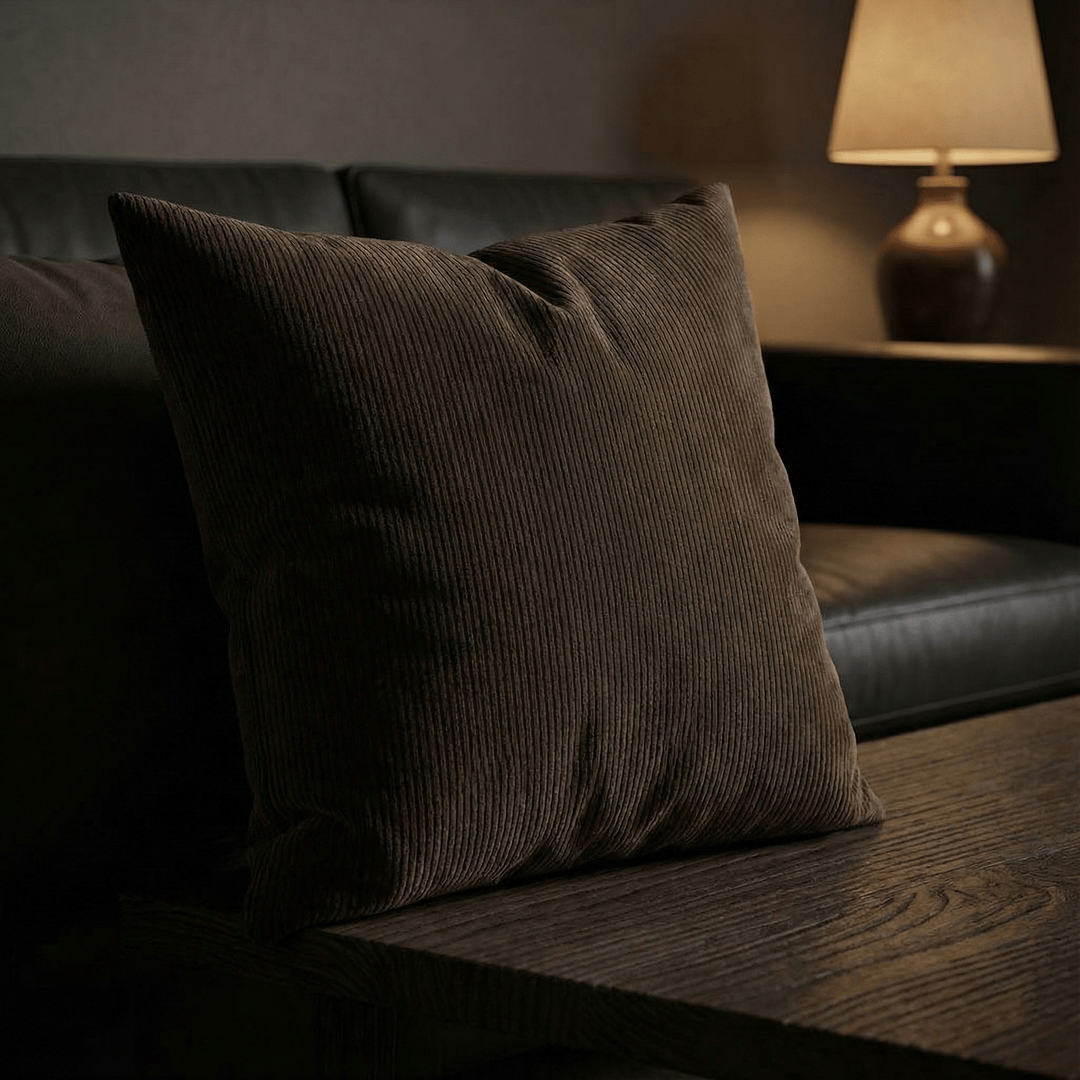 Solid Plain Corduroy Throw Pillow - Regale Daphne