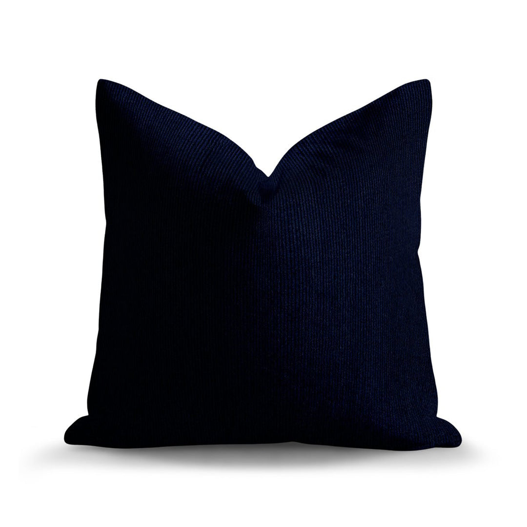 Solid Plain Corduroy Throw Pillow - Regale Notte