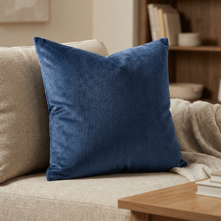 Solid Plain Corduroy Throw Pillow - Regale Nube