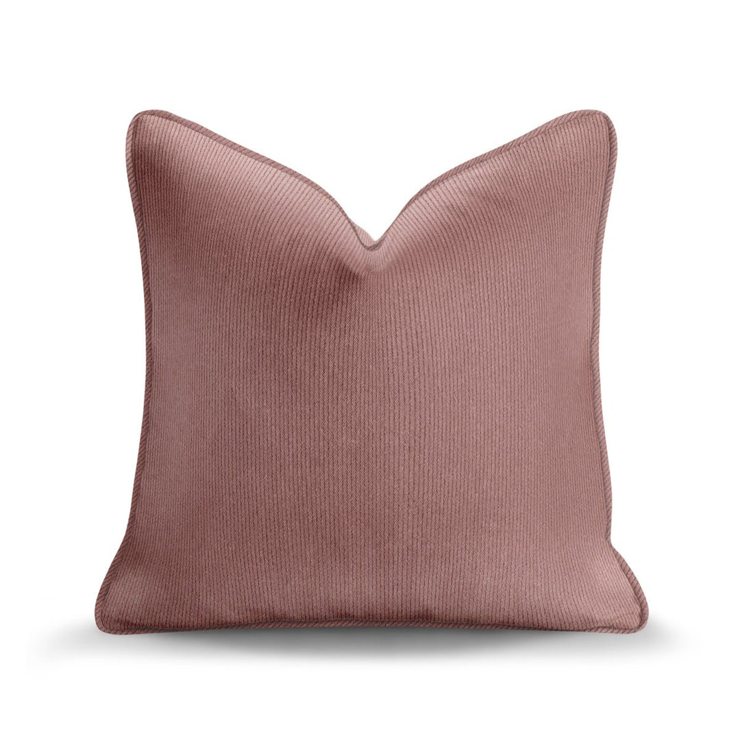 Solid Plain Corduroy Throw Pillow - Regale Rosae