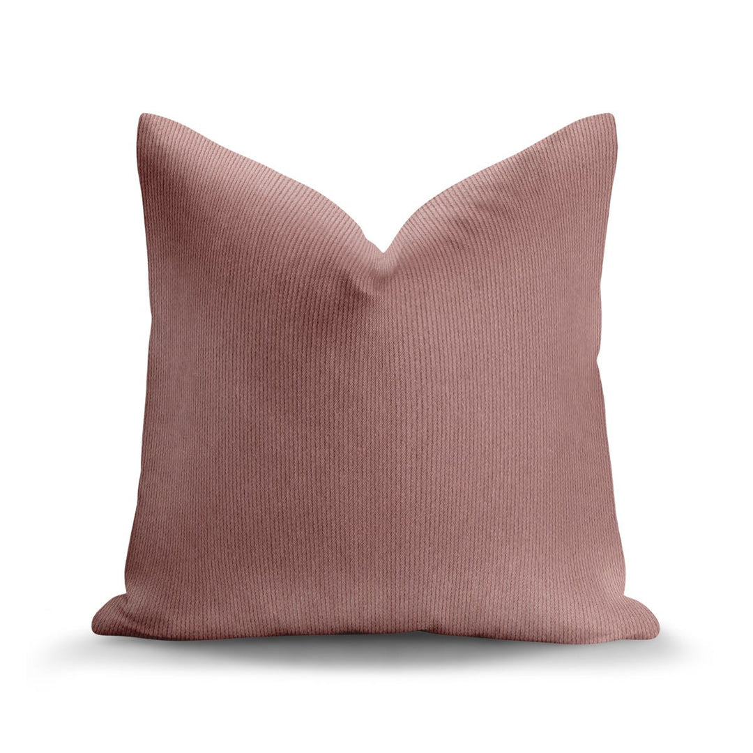Solid Plain Corduroy Throw Pillow - Regale Rosae