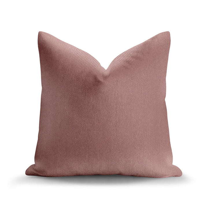 Solid Plain Corduroy Throw Pillow - Regale Rosae