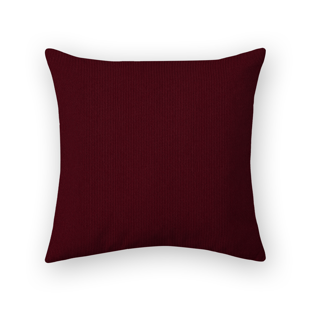 Solid Plain Corduroy Throw Pillow - Regale Rubino