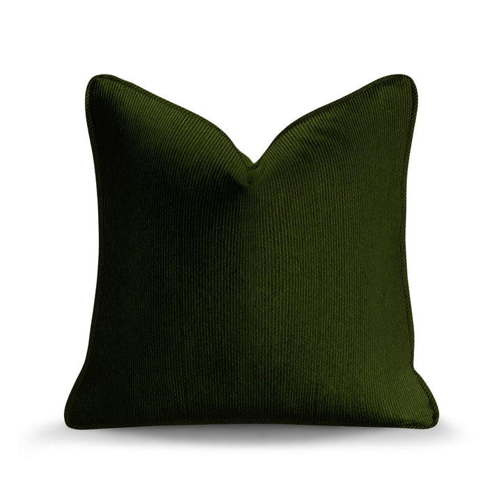 Solid Plain Corduroy Throw Pillow - Regale Verdea