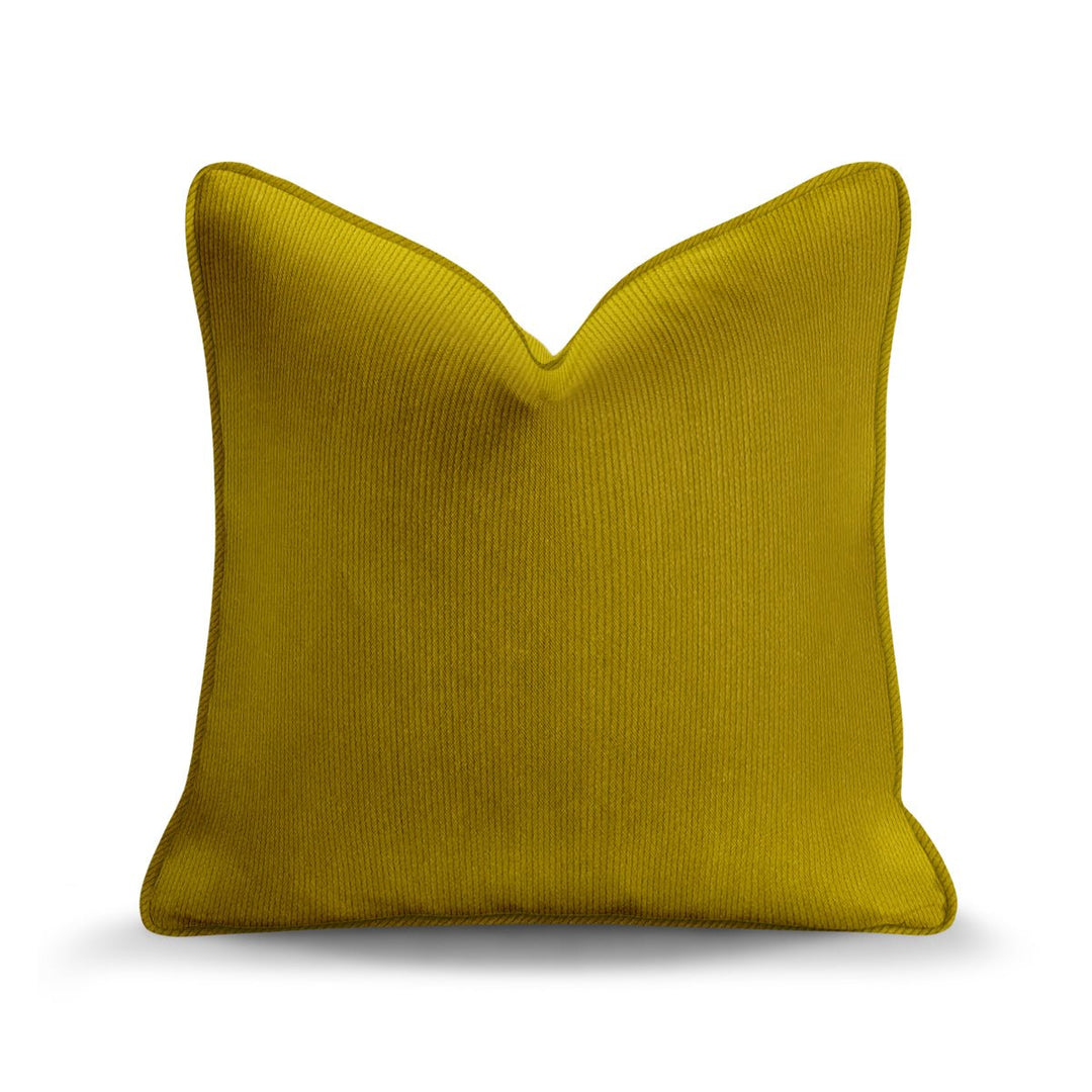 Solid Plain Corduroy Throw Pillow - Regale Zafferano