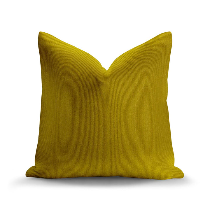 Solid Plain Corduroy Throw Pillow - Regale Zafferano