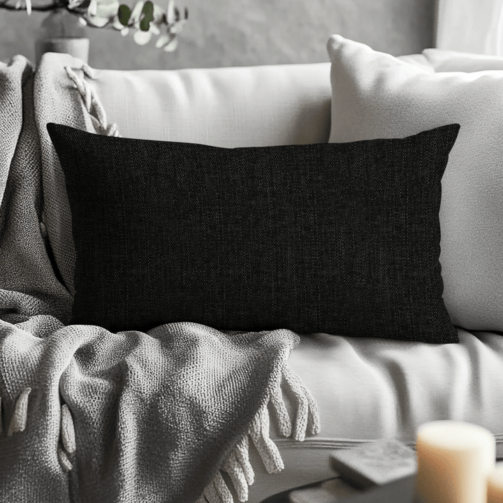 Solid Tweed Lumbar Pillow