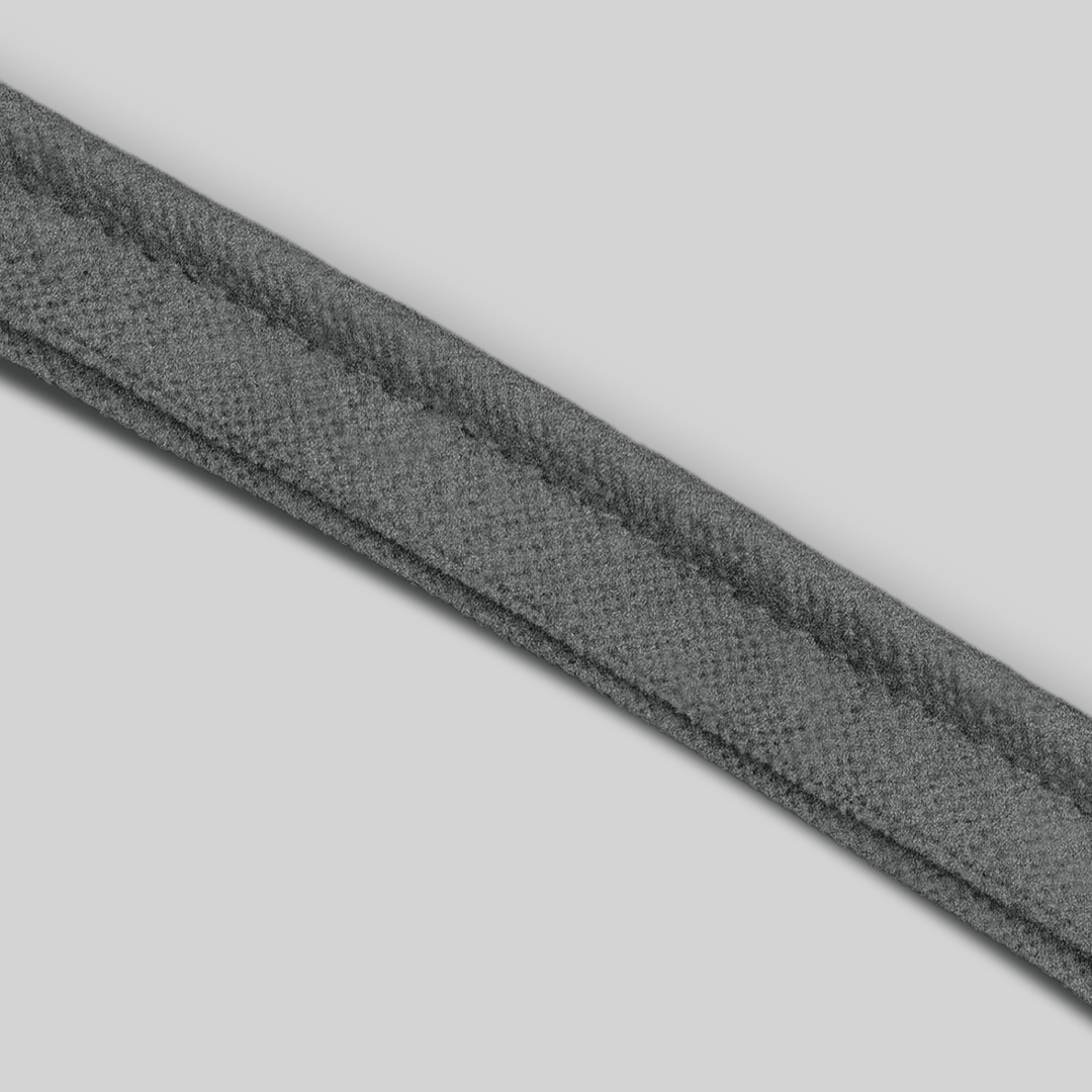 Solid Velvet Welt Sample in Charcoal