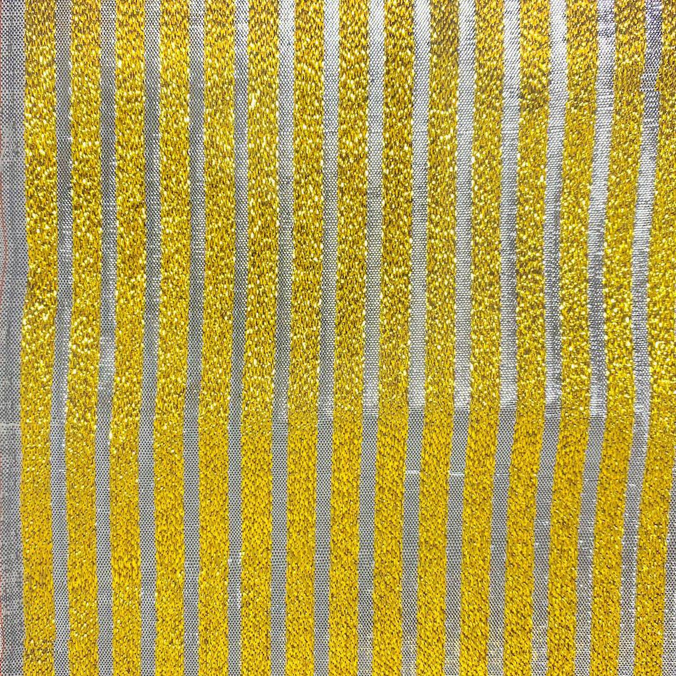 Stripe Cut Velvet Throw Pillow - Aurelia Gold