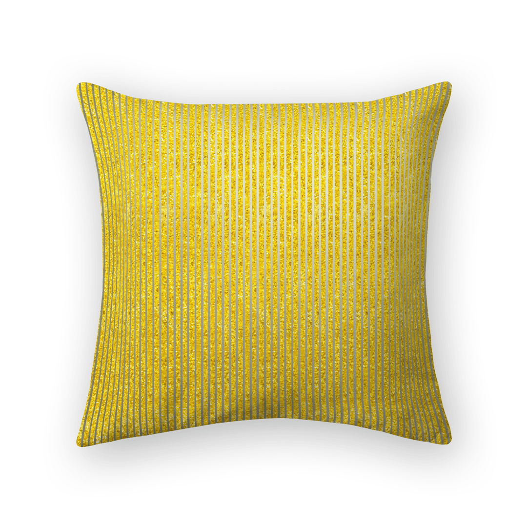 Stripe Cut Velvet Throw Pillow - Aurelia Gold