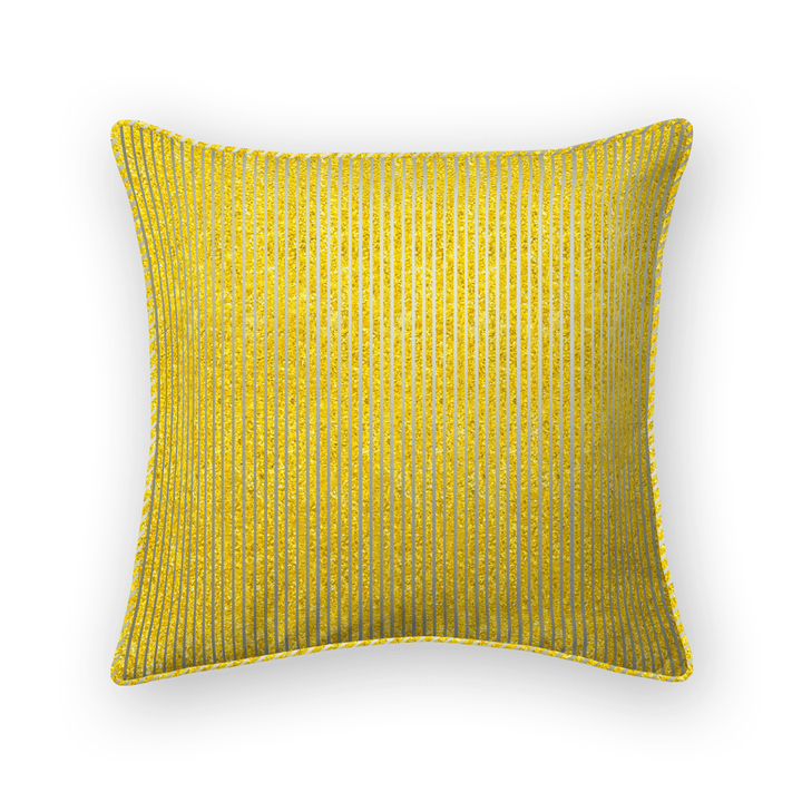 Stripe Cut Velvet Throw Pillow - Aurelia Gold