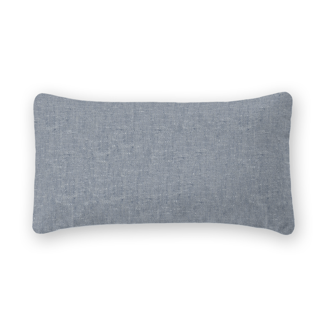 Textured Linen Lumbar Pillow