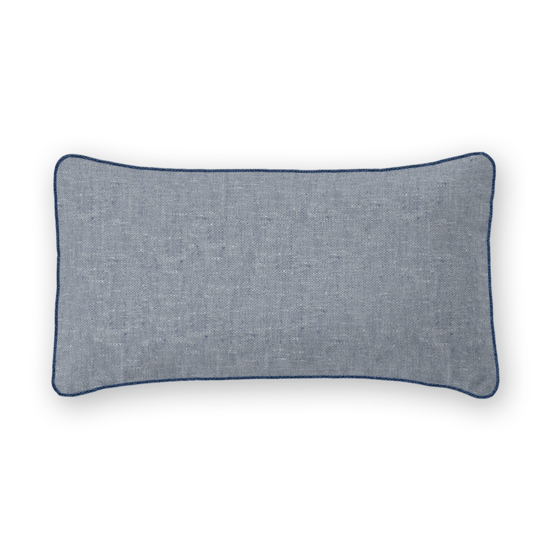 Textured Linen Lumbar Pillow