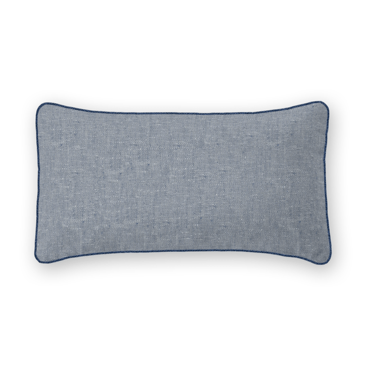 Textured Linen Lumbar Pillow