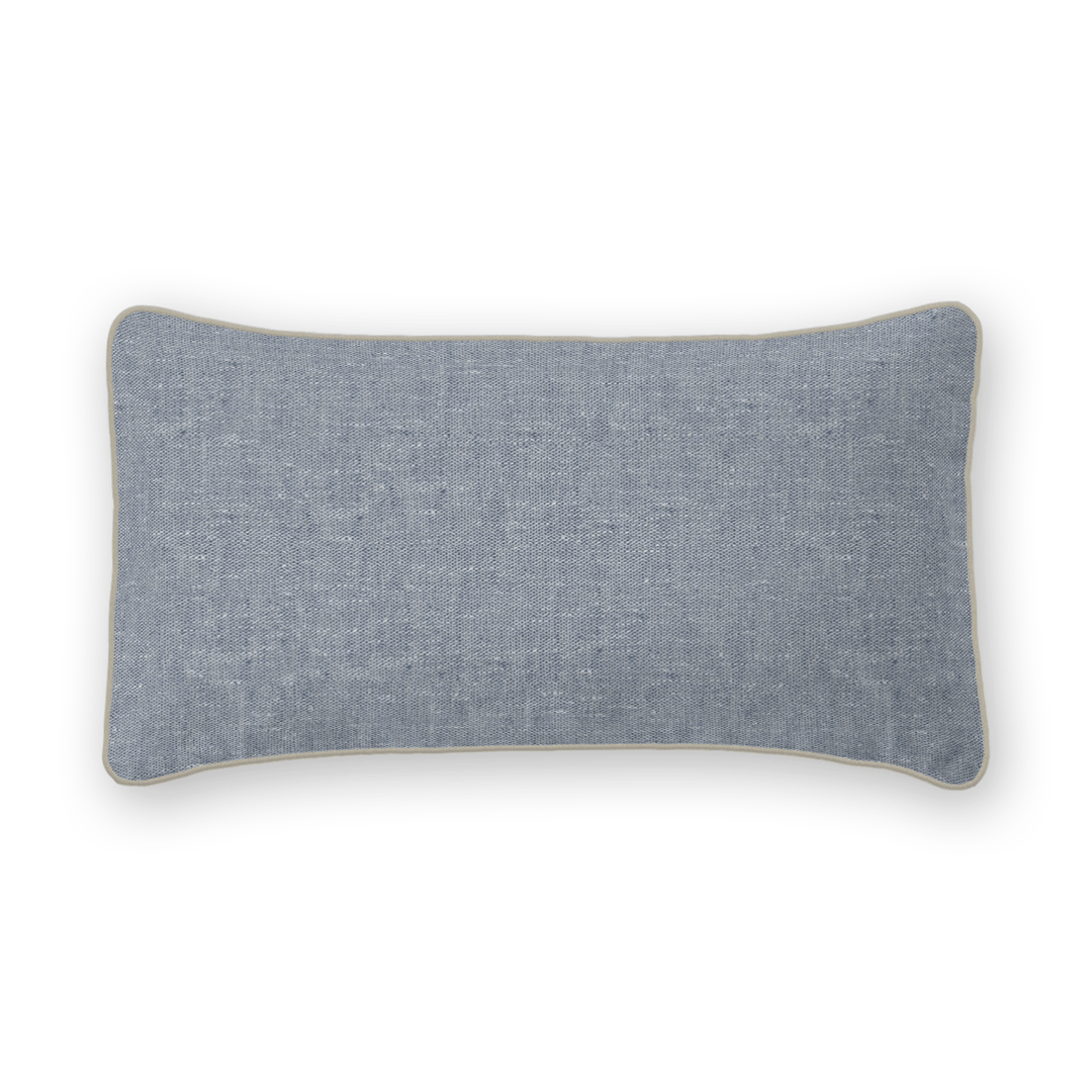 Textured Linen Lumbar Pillow