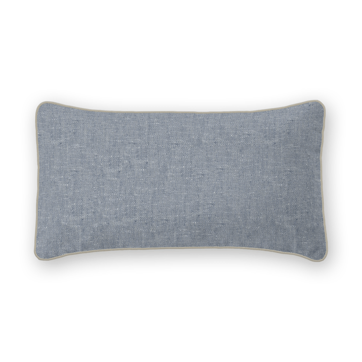Textured Linen Lumbar Pillow