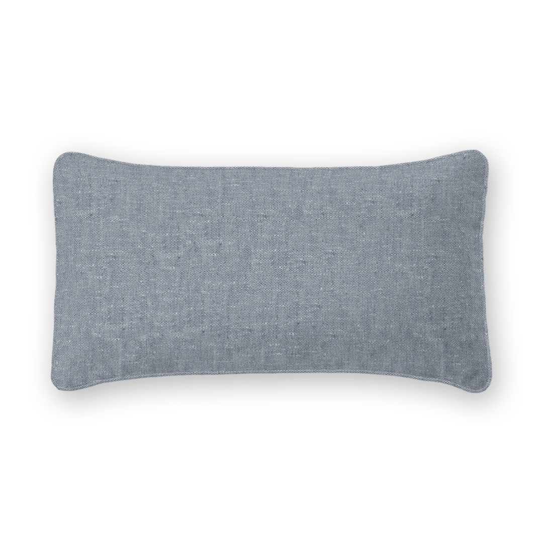 Textured Linen Lumbar Pillow