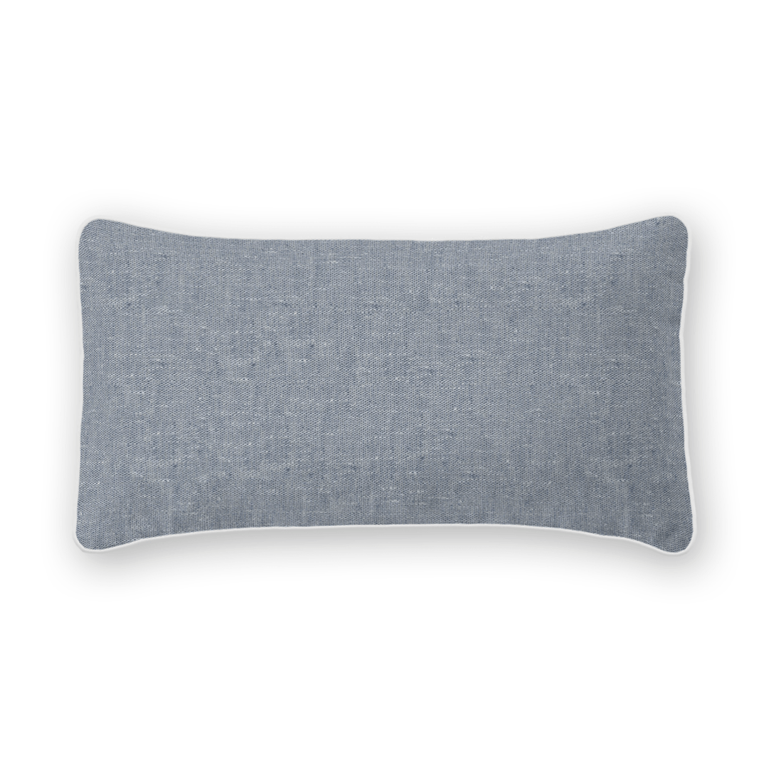 Textured Linen Lumbar Pillow