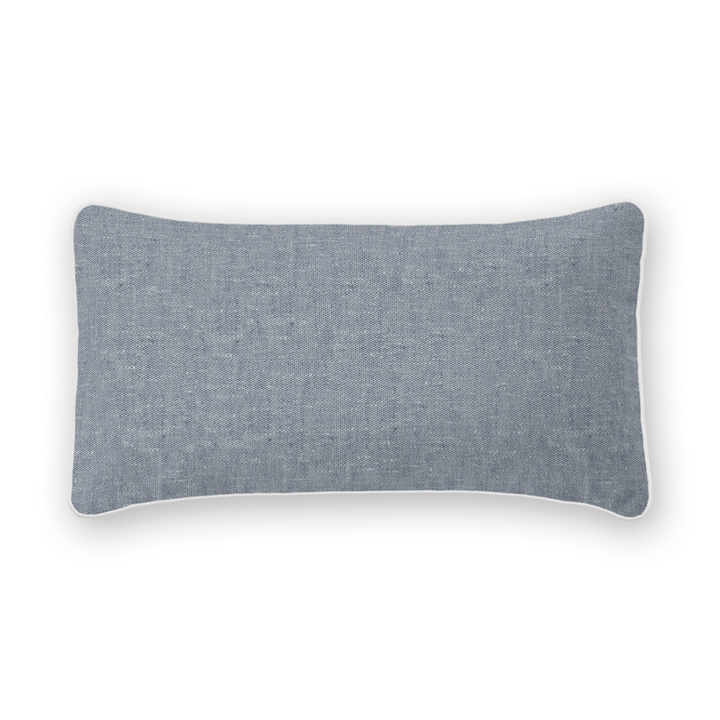 Textured Linen Lumbar Pillow