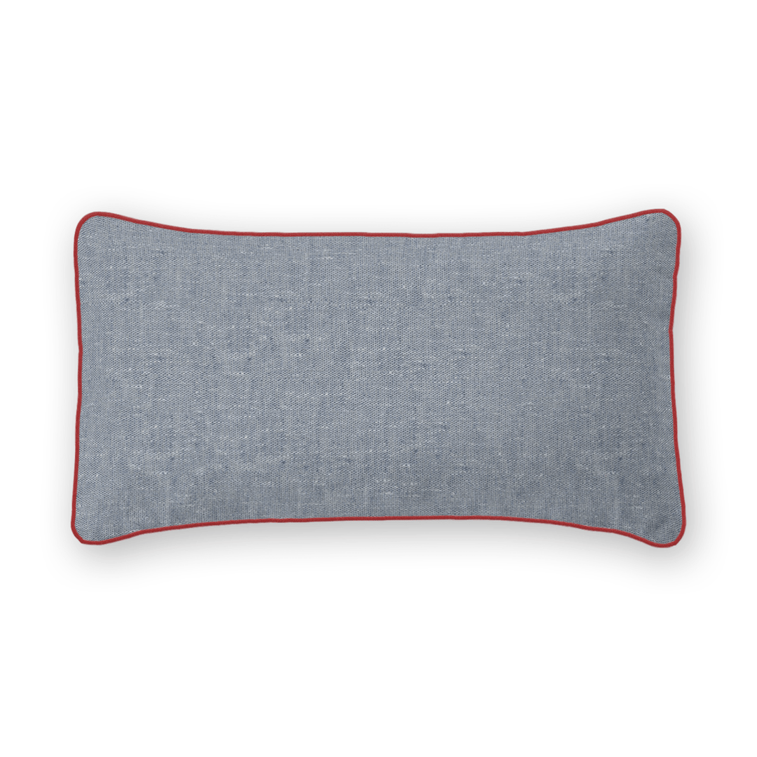 Textured Linen Lumbar Pillow