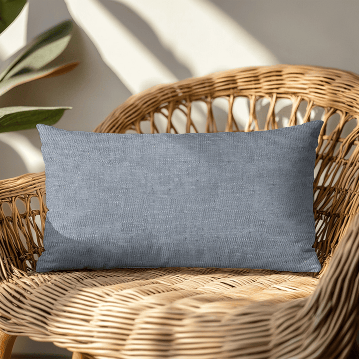 Textured Linen Lumbar Pillow