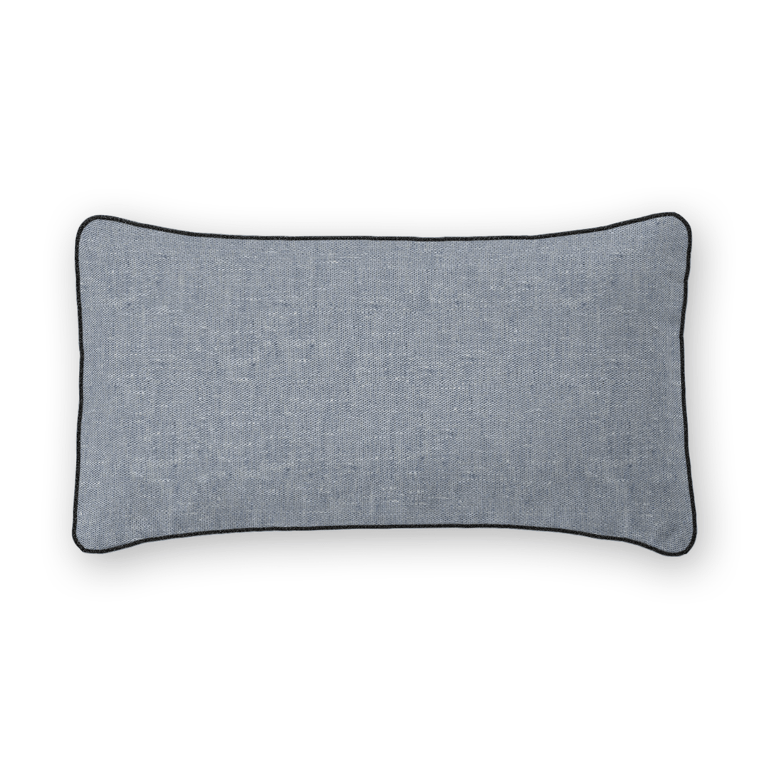 Textured Linen Lumbar Pillow