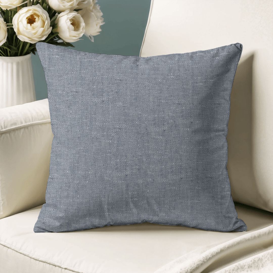 Textured Linen Throw Pillow