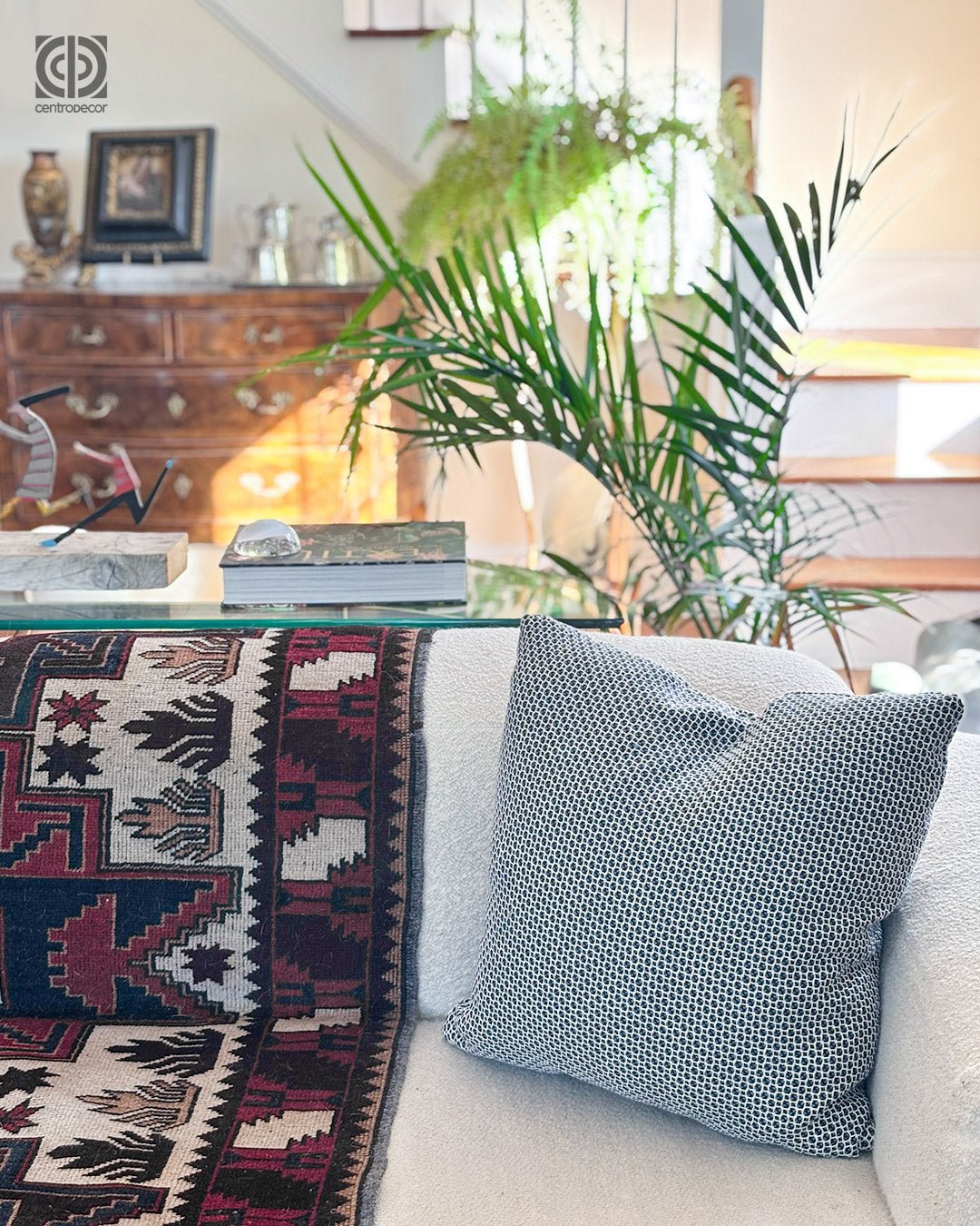 Textured Tweed Throw Pillow