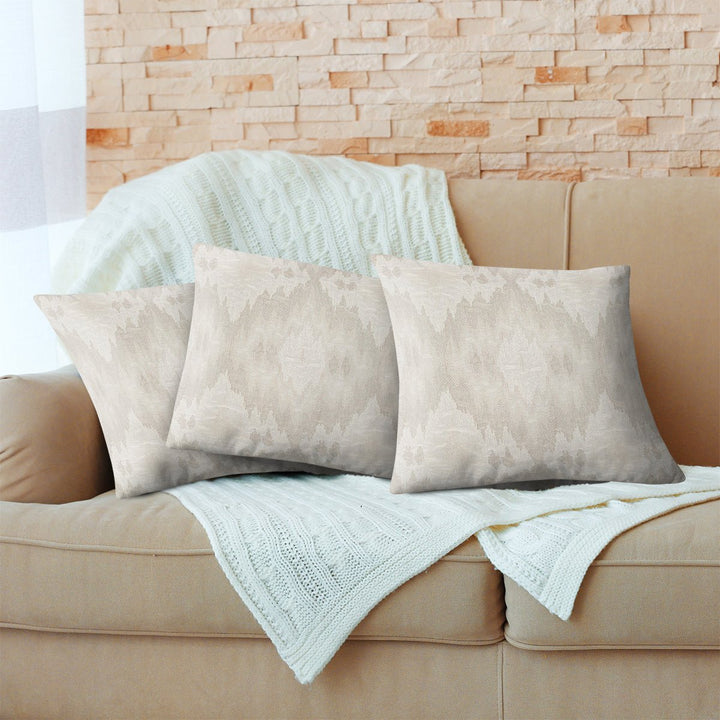 Throw Pillow - Wicker Off White - Ikat Linen