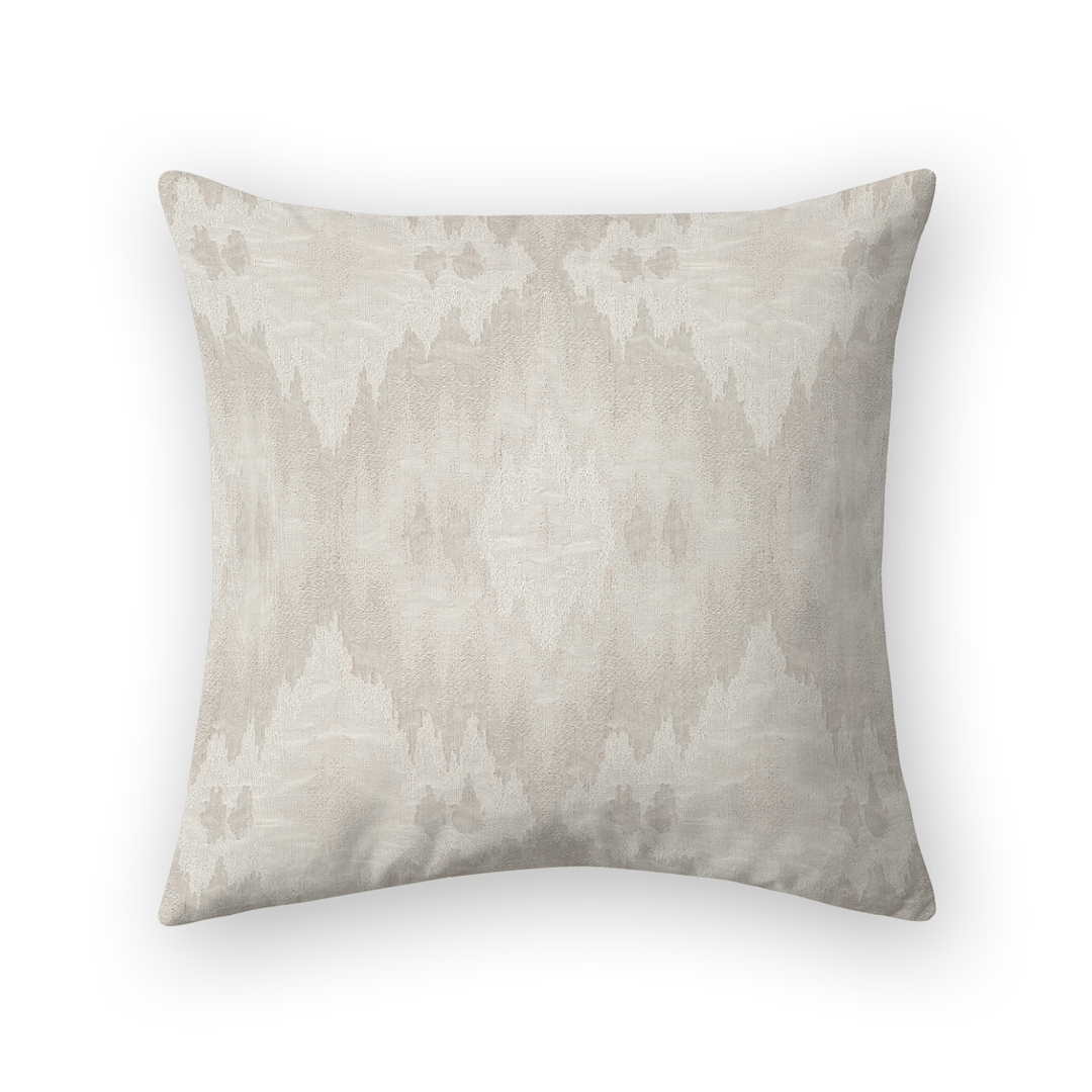Throw Pillow - Wicker Off White1 - Ikat Linen