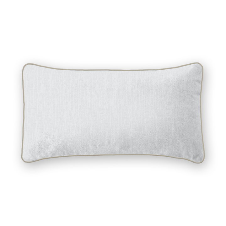 White Solid Woven Lumbar Pillow