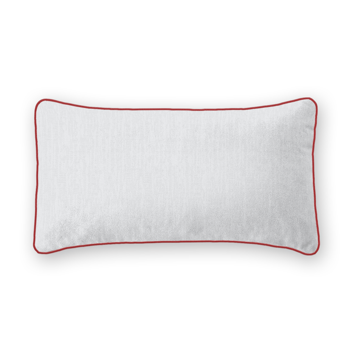 White Solid Woven Lumbar Pillow
