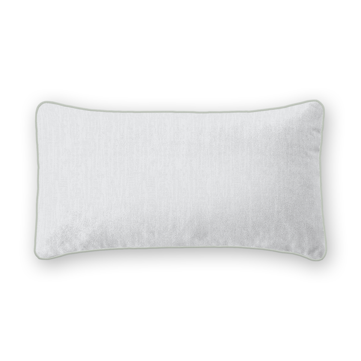 White Solid Woven Lumbar Pillow