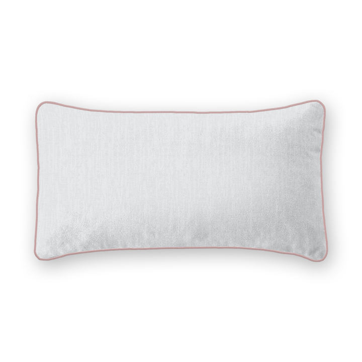 White Solid Woven Lumbar Pillow