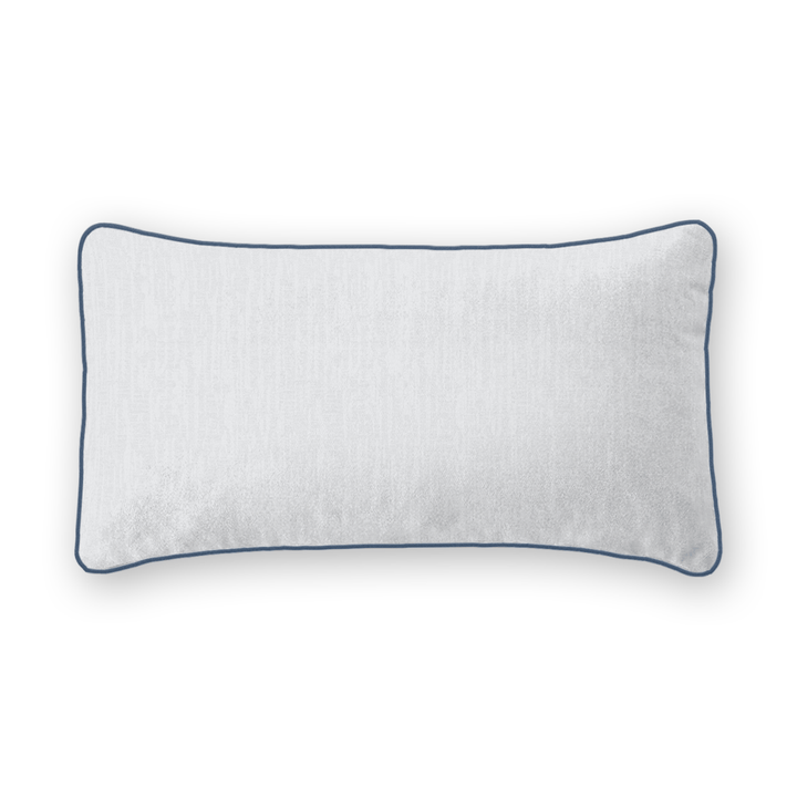 White Solid Woven Lumbar Pillow