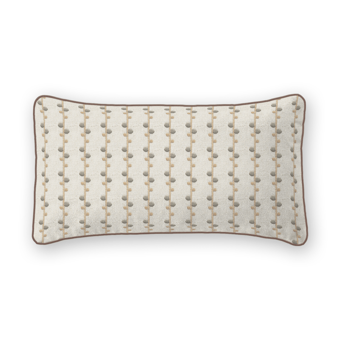 Woven Pattern Linen Lumbar Pillow