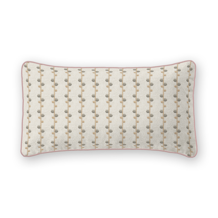 Woven Pattern Linen Lumbar Pillow