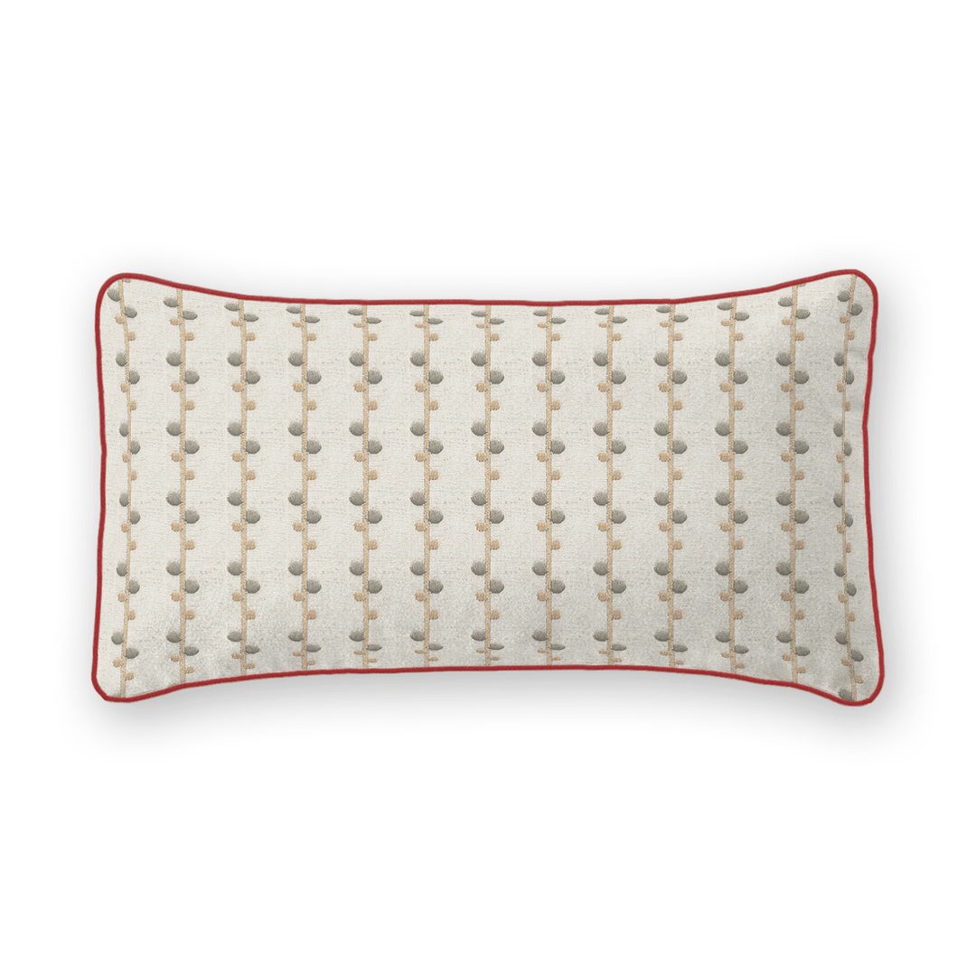 Woven Pattern Linen Lumbar Pillow