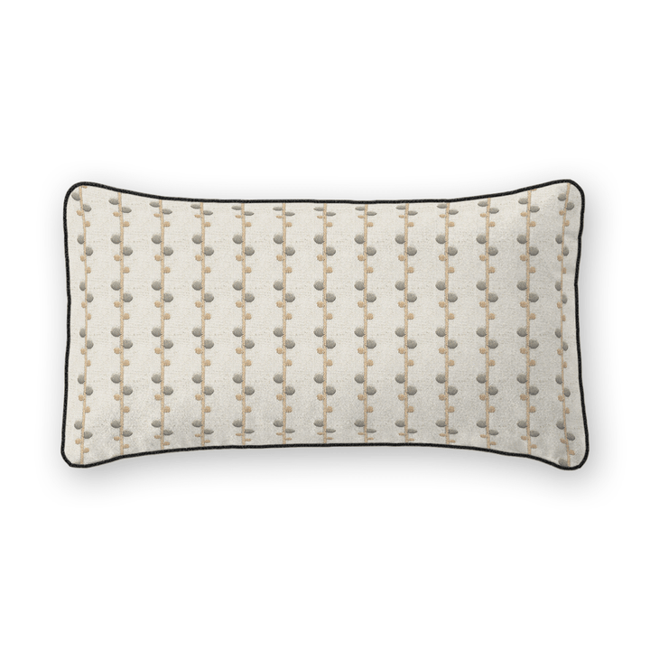 Woven Pattern Linen Lumbar Pillow