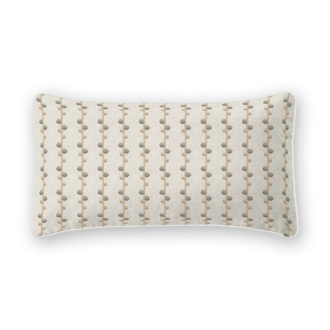Woven Pattern Linen Lumbar Pillow