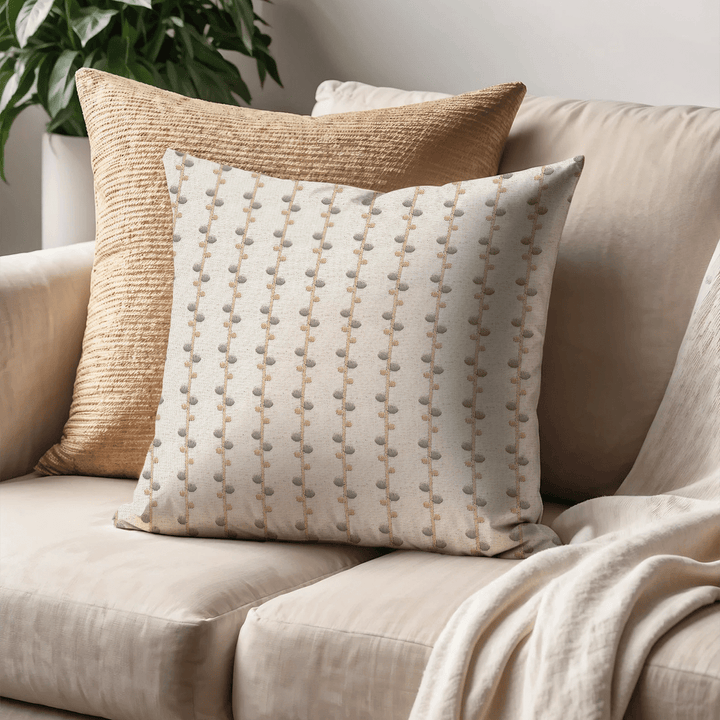 Woven Pattern Linen Throw Pillow